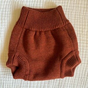 Sloomb Rust color wool pull-on diaper cover soaker